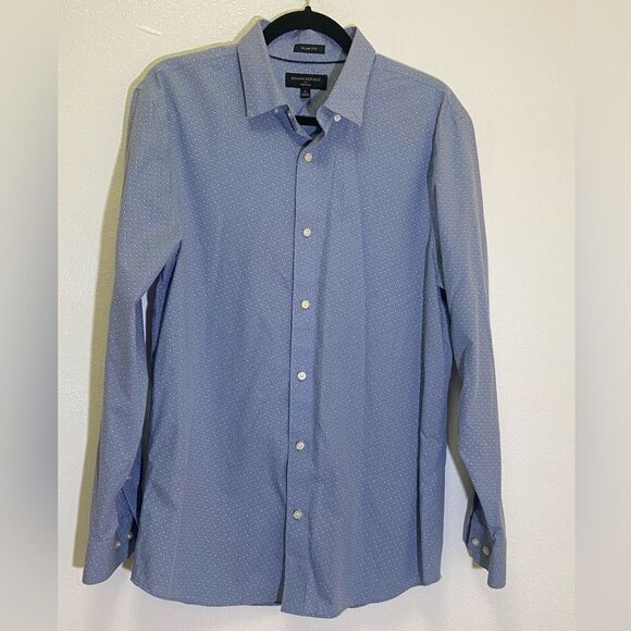 Banana Republic - Slim Fit Non-iron Cotton Shirt - size L - Picture 1 of 5